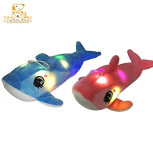 Дельфин светящийся светодиодный плюш Мягкие игрушки милые животные куклы светящийся яркий светящаяся Подушка освещение мультфильм Подушка новинка подарок для детей