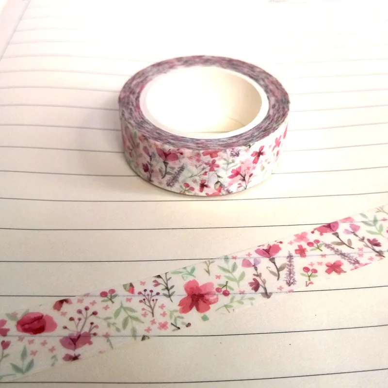 

Spring Cherry Blossom Flower DIY Japanese Washi Tape Paper Masking Tapes Adhesive Tapes Stickers Decorative Stationery 1.5cm*10m