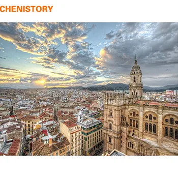 

CHENISTORY Europe City Landscape DIY Painting By Nmubers Kit Acrylic Painting On Canvas Wall Art Picture For Living Room Artwork