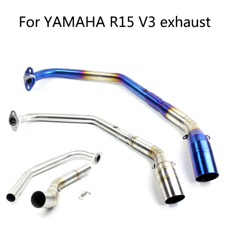 Для Yamaha YZF R15 V3 мотоцикл выхлопной спереди до середины PipeSystems ссылку без шнуровки