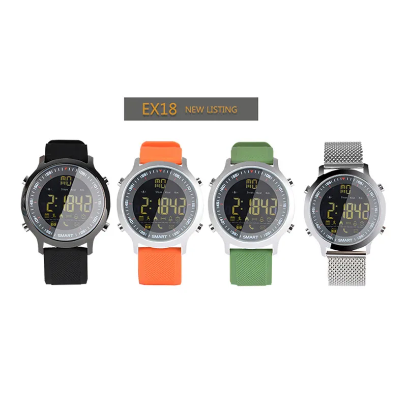 OGEDA Smart Watch Men EX18 Diving 50M Waterproof Pedometer Clock Fitness Bluetooth Phone Message Push Sports Healthy Smart Watch