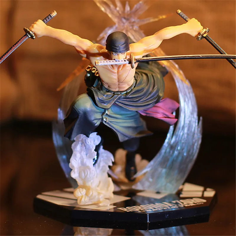 Аниме One Piece Ronoa Zoro Ghost 3D2Y три ножа Ghost Cut Ver. Саурон ПВХ фигурка коллекция модель подарок Луффи 21 см - Цвет: Zoro Opp Bag