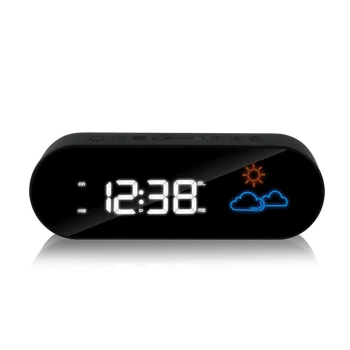 

Desktop Alarm Clock Snooze Mute Character Bedroom Electronic Digital Clock Color Weather Forecast Radio