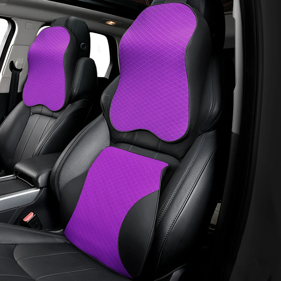 Big size car neck pillow auto seat back waist support  massage cushion memory form pillows universal car accessories