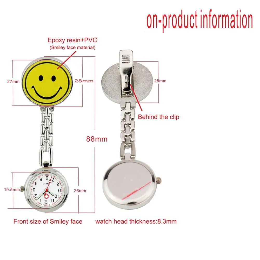 Mrwonder Smiley карманные часы унисекс красочные модные повседневные кварцевые
