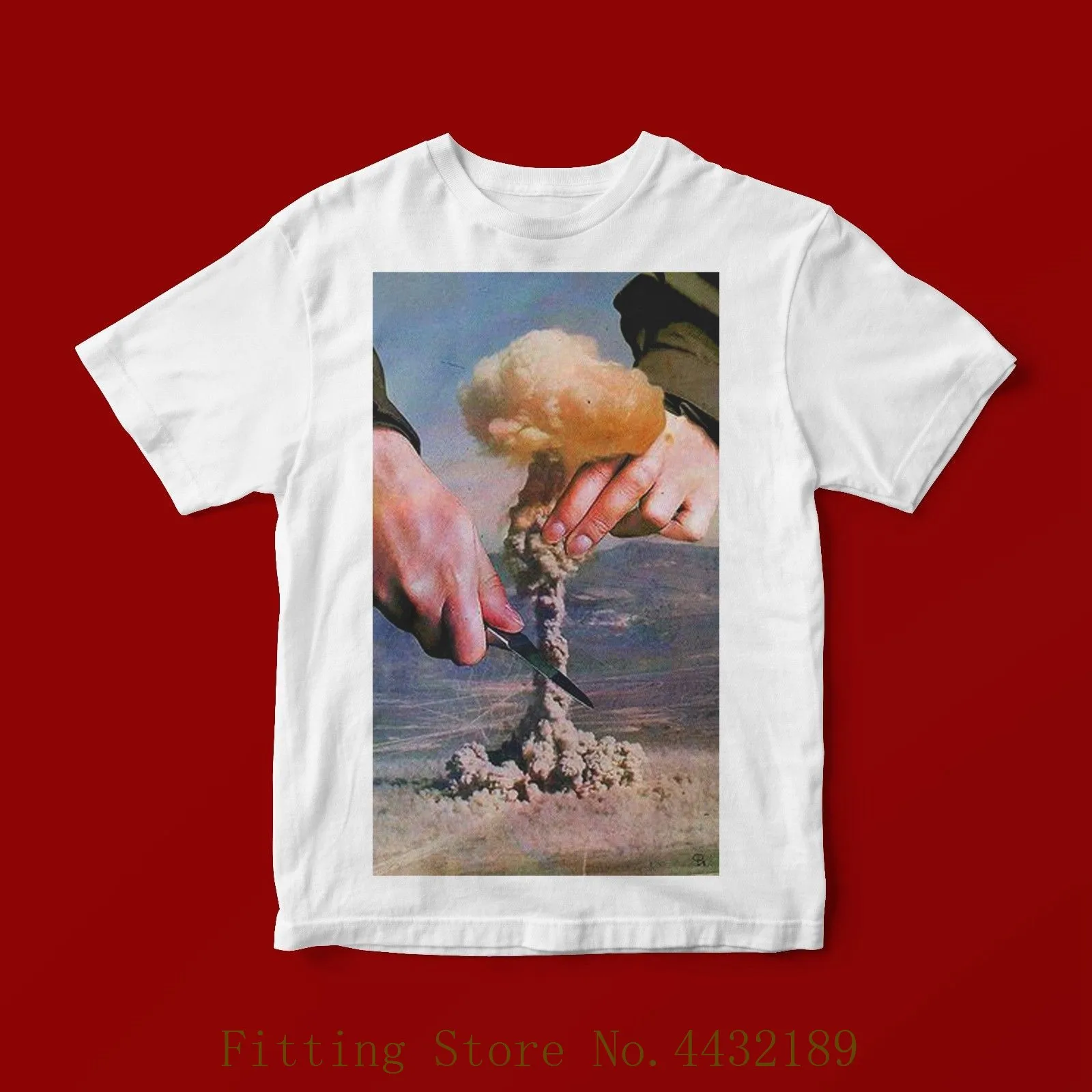 Cutting A Nuke T Shirt Unisex 323 Tshirt O-neck Summer Personality Fashion Men T-shirts O-Neck Casual Broadcloth | Мужская одежда