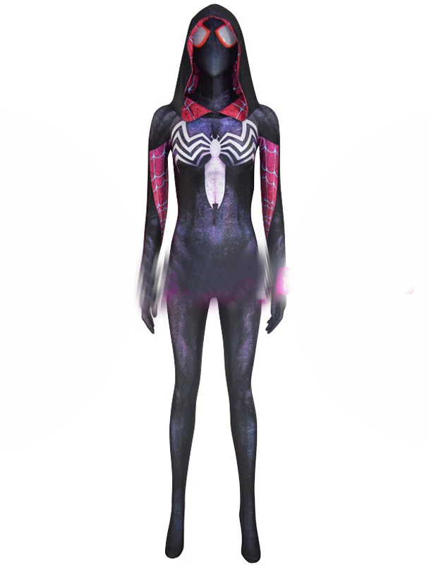 Gwenom Cosplay Costume Woman Venom Symbiote Spider Gwen Stacy Spiderman Superhero Costume 3D Printed Fullbody (2)
