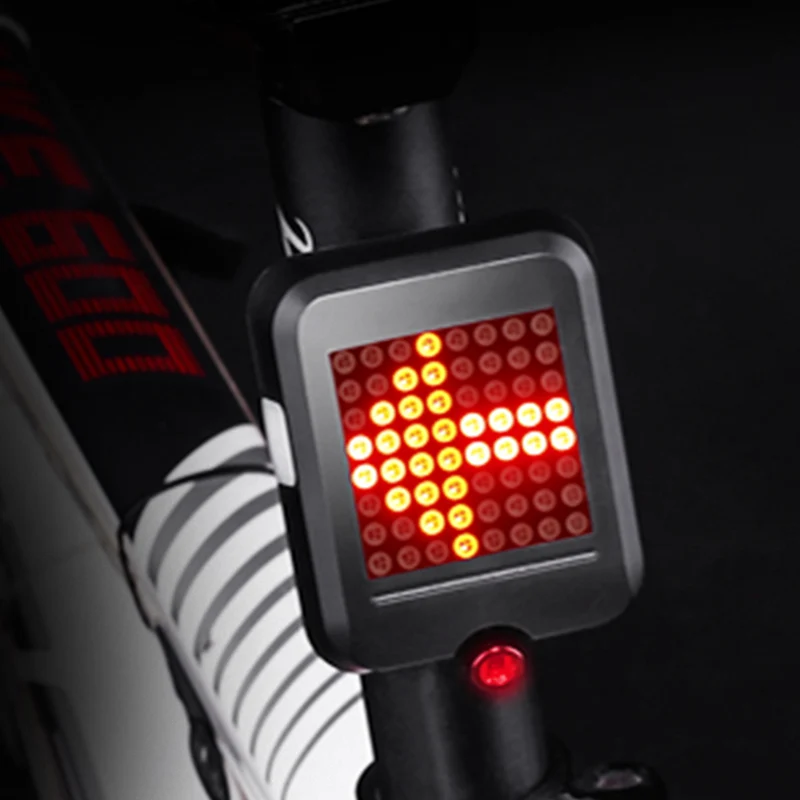 Велосипед свет зарядка через usb MTB велосипеда безопасности Предупреждение Новинка фонарь автоматическое направление индикатор