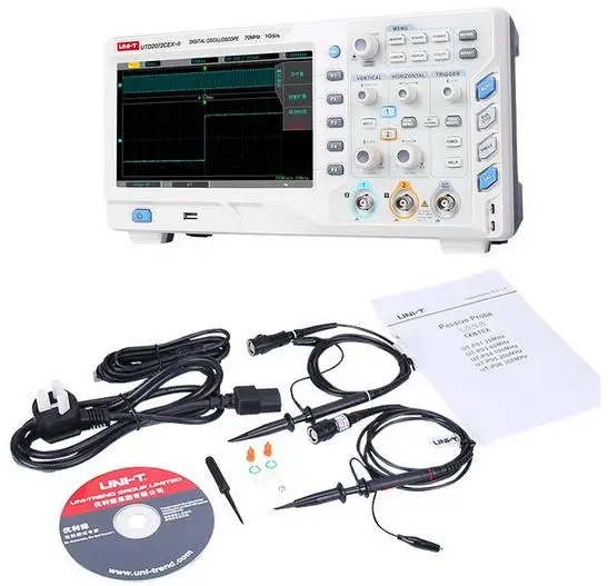 UNI-T UTD2072CEX-II 8 Inch TFT LCD Digital Storage Oscilloscope 70MHz Bandwidth 2 Channels 800X480 WVGA | Инструменты