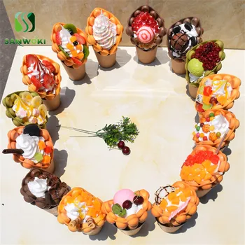 

Ice cream egg waffle display Model Simulation food model simulation Hong Kong snack sample fake ice cream egg ice cream model