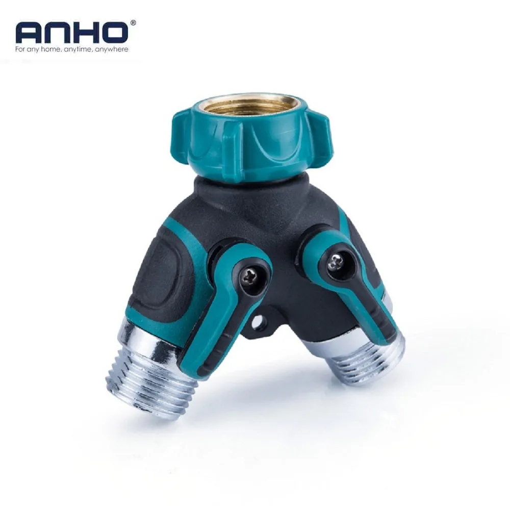 ANHO 3/4'' Garden Water Connectors Hose Pipe Fittings 2 Way Y shaped