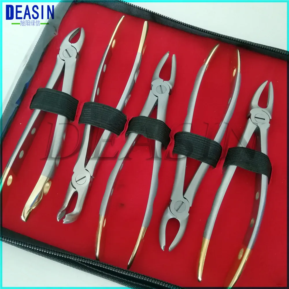 10pcs/set dental forceps Kit adult teeth forceps dental dentagra pliers