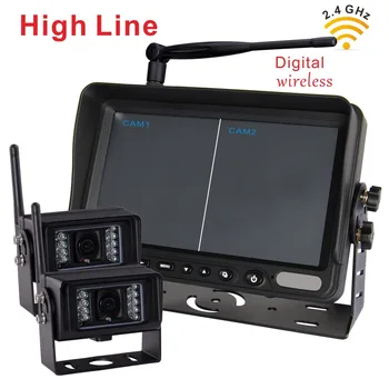 

7"Digital Wireless Monitor Camera system Built-in 2.4GHz Digital Wireless Receiver with 2 pcs Camera