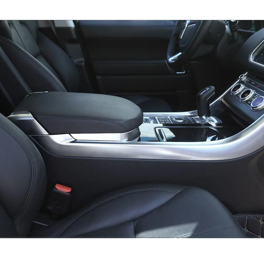 

Car Interior Central Console Armrest Storage Box Frame Cover Trim For Land Rover Range Rover Sport 2014-2017 Styling