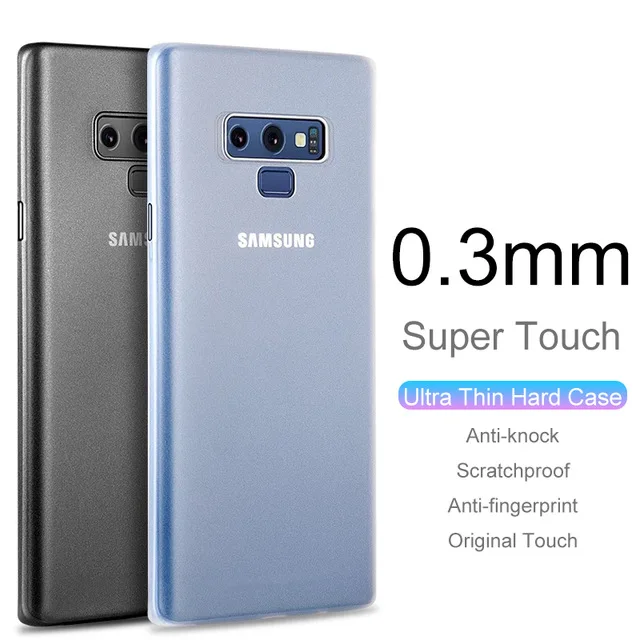 Ультратонкий 0 3 мм чехол для телефона Samsung Galaxy S8 S9 Plus Note 8 9 матовый прозрачный ПК