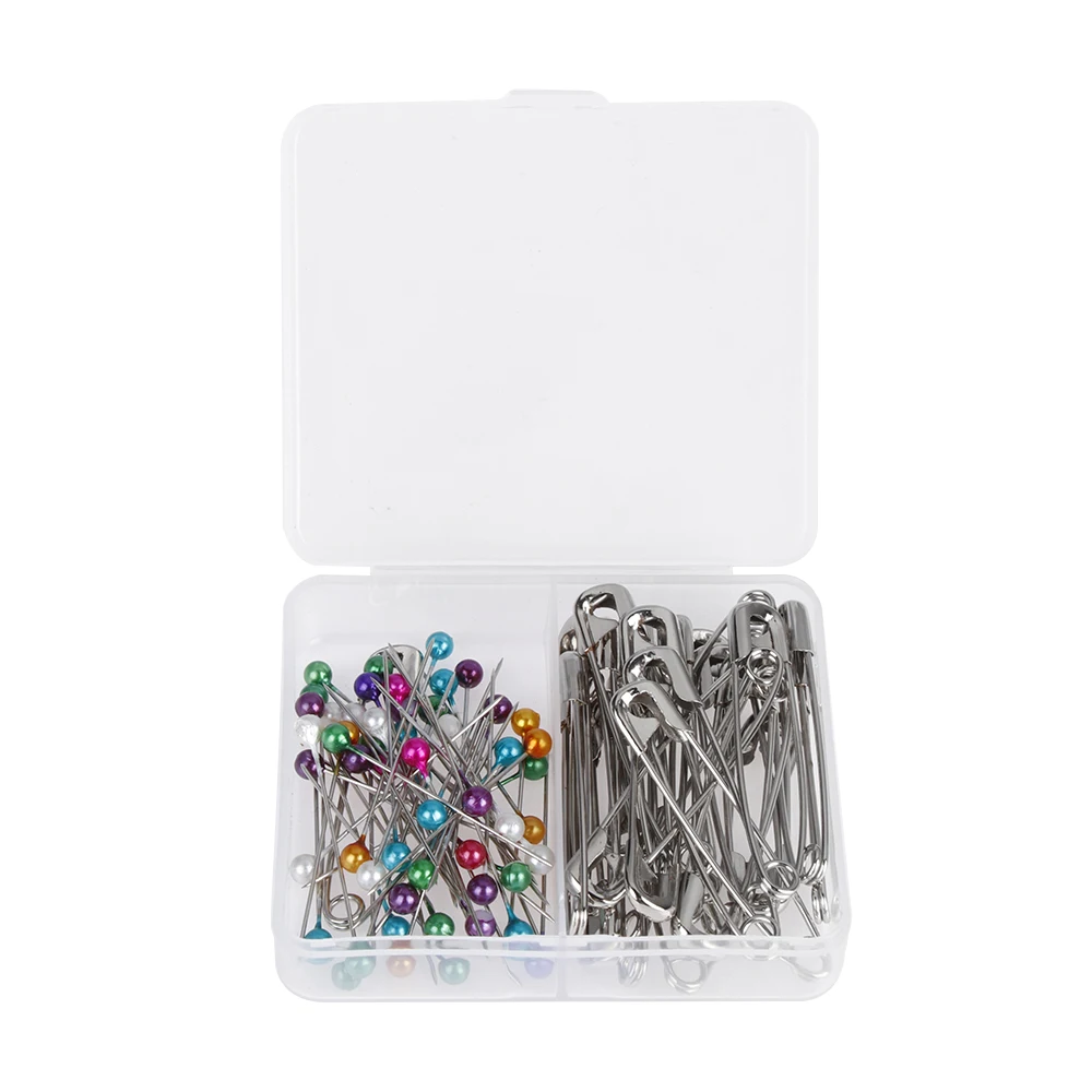 

100PCS Pearl Needle Safety Pins Brooch Pins Patchwork Sewing Pins Positioning Needle Garment Dressmaker Accessory Corsage Pins