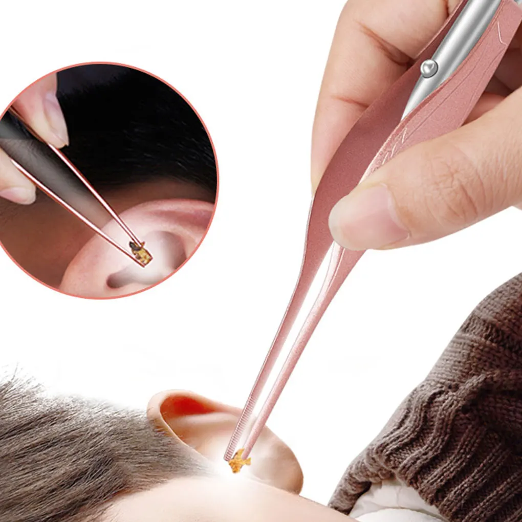 

LED Flashlight Earpick Ear Wax Remover Luminous Earwax Cleaner Tweezer Ears Cleaning Tool