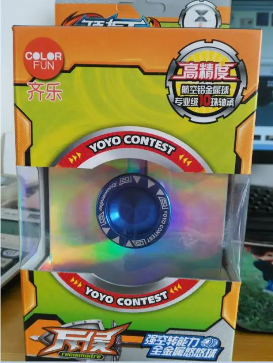 Конкурсный профессиональный мини-мяч с бабочкой yoyo, Профессиональный Йо-Йо 1А; 3А; 5А в коробке, игрушки для улицы - Цвет: Синий