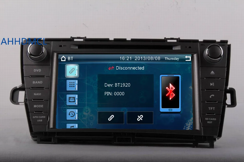 Perfect AHHDMCL Car Multimedia Player DVD Stereo Navigation For Toyota Prius Left Driving 2009 2010 2011 2012 2013 2014 2015 2016 2017 4