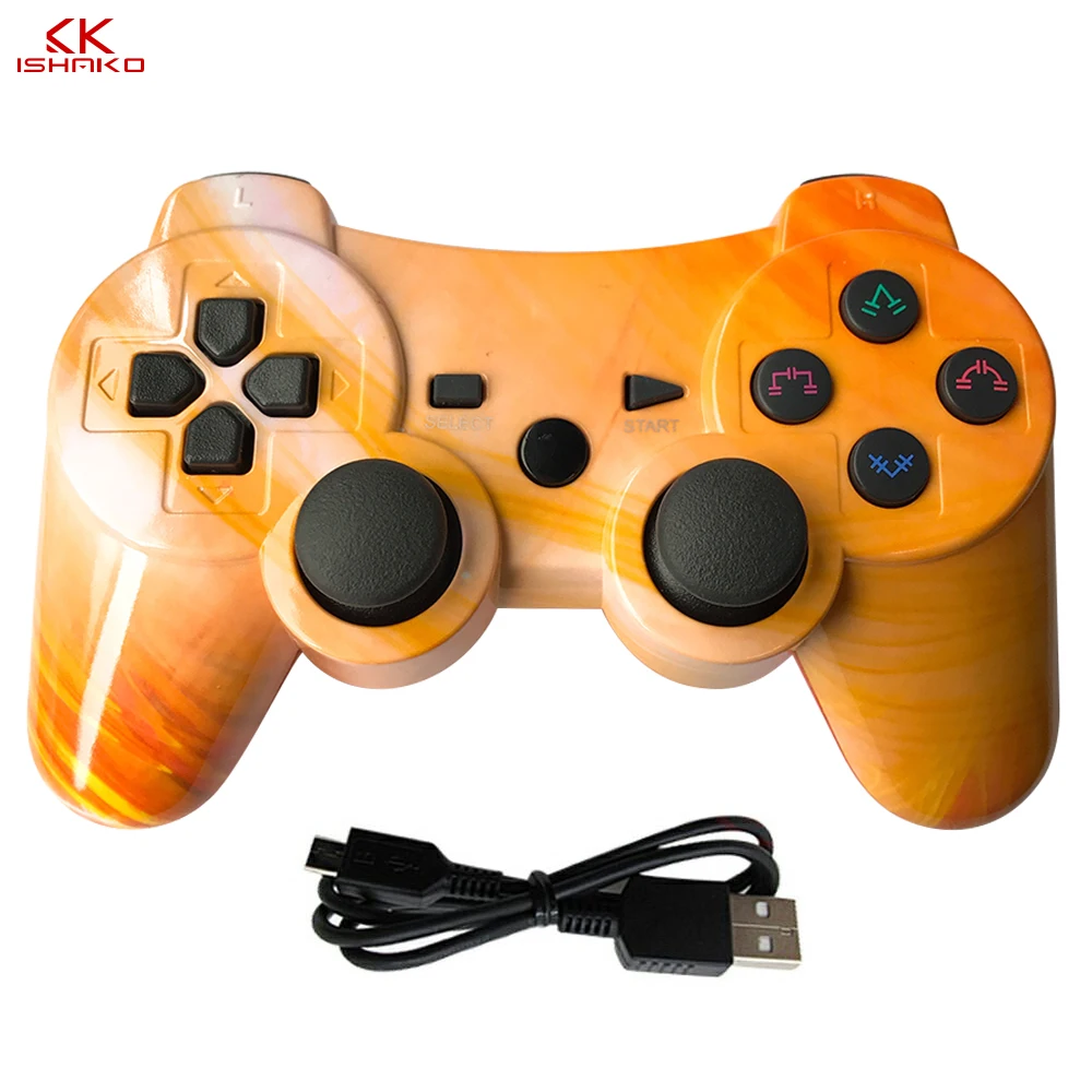

K ISHAKO Wireless Bluetooth Controller For PS3 Controle Joystick game pad Remote Wireless Canyon color ps3 move controller