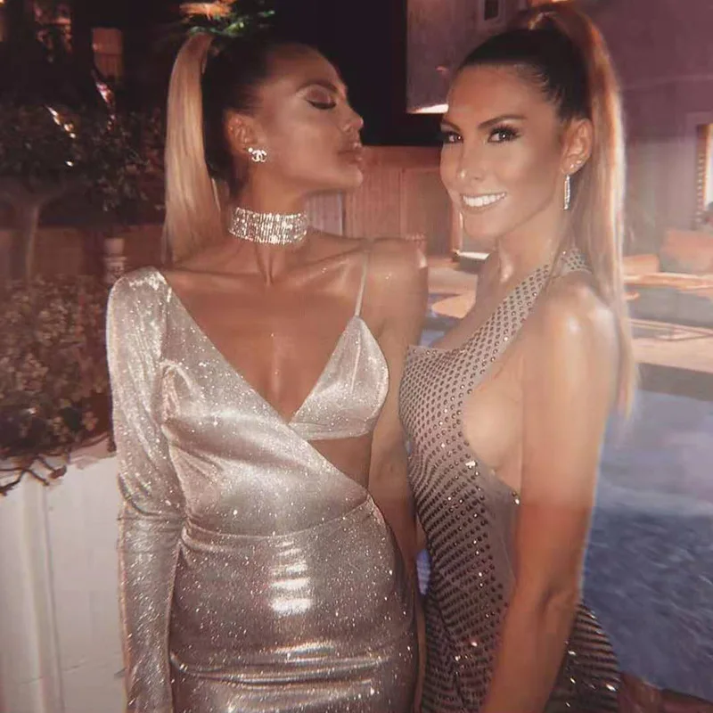 

2019 New Summer Women One Shoulder Long Sleeve Bandage Dress Celebrity Evening Party Dress Sexy Hollow Out Club Dress Vestidos