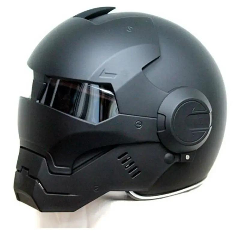 Motorcycle Helmet Black TOP MASEI Ironman Iron Man helmet half helmets