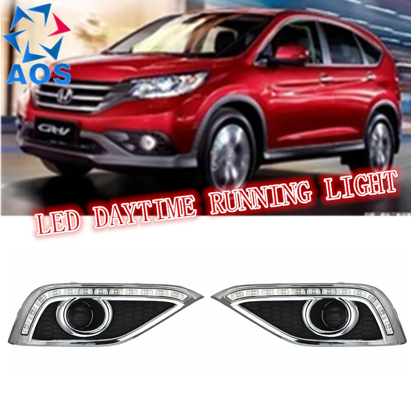

2PCs/set LED DRL Car daylight Daytime Running Light drl led For Honda CR-V CRV 2012 2013 2014 with Turn Signal lamp Function