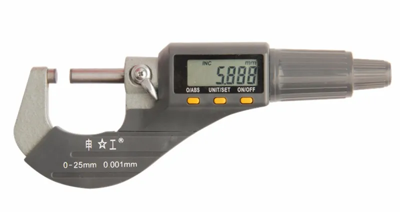 SHENGONG 0-25 мм/0,001 мм Микрометр метрический/дюймовый цифровой микрометр электронный Внешний микрометр головка измерительные инструменты