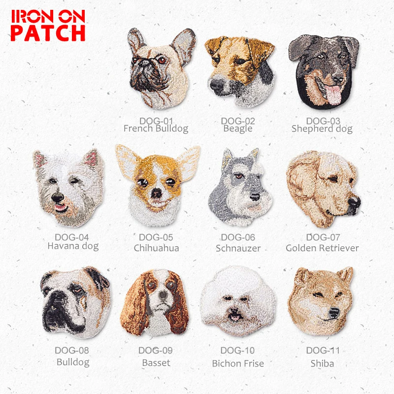 

IRON ON PATCH Embroidered Badges Pet Dog Patch Down Clothes Cowboy Ironinng DIY Patch Stickers Badges Chapter Accessories PATCH