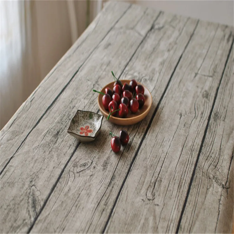 

Retro Wood Cotton Linen Tablecloth Product Food Display Picture Photography Backdrop Washable Reuse Photo Studio Background Prop