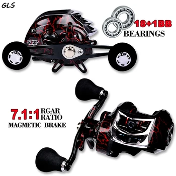 

GLS 7.1:1 High Speed Baitcasting Reel Max Drag Power 10KG Carp Fishing Tackle High Quality