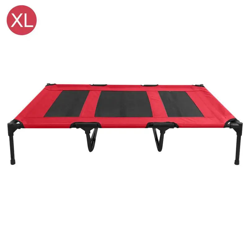 Red Коврик для домашних животных большой коврик для кровати для собак летний открытый внутренний дышащий сетчатый повышенные кровати для собак питомник съемный Прохладный Отдых для сна домашний диван для кошек - Цвет: Red