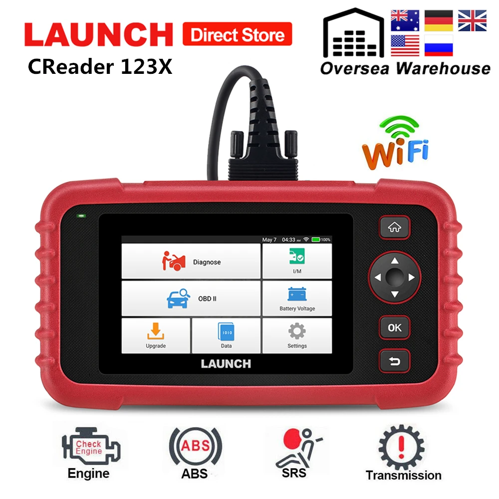 

Launch X431 CRP123X OBD2 Code Reader Creader 123X Car Scanner ENG ABS SRS Transmission Car Diagnostic Tool Free Update pk CRP123