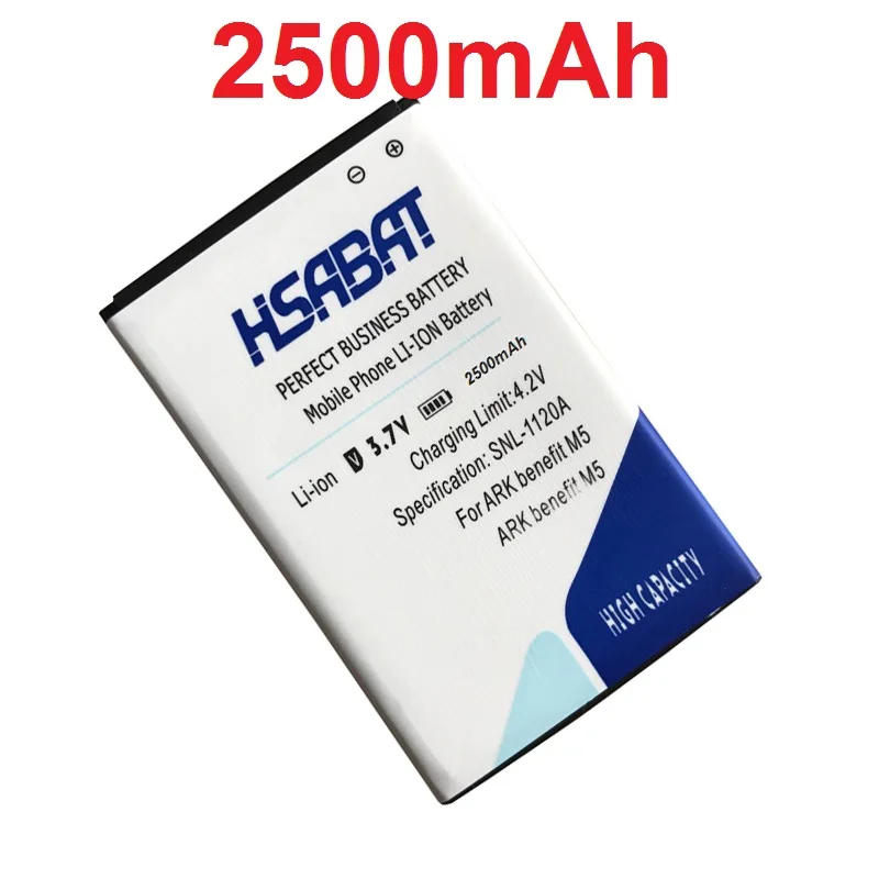 

HSABAT 2500mAh Larger Capacity Battery for ARK Benefit M5 M 5 ARK Benefit m5 plus
