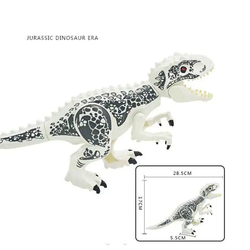 Мир Юрского периода 2 динозавра тираннозавр рекс птерозаурия Трицератопс строительные блоки игрушки для детей динозавр парк игрушка Подарки - Цвет: Розовый