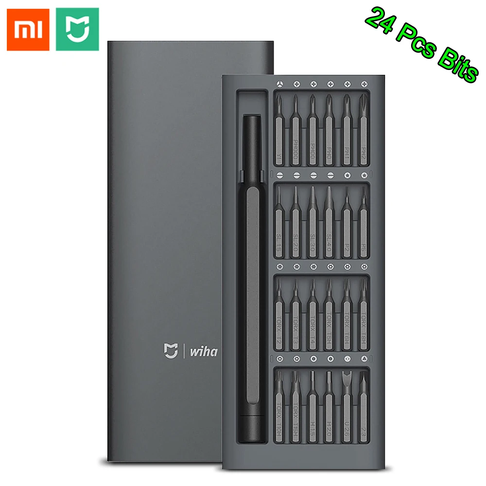 

Original Xiaomi Mijia Wiha Daily Use Screw Kit Precision Magnetic 24 Pcs Bits Alluminum Box Screw Driver xiaomi smart home Kit