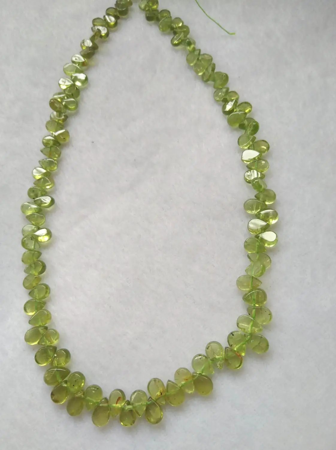 

Full strand 16" 100pcs Olivine Teardrop Earrings, Peridot drop - Olivine Jewelry, Popular Jewelry-loose beads 3-10mm