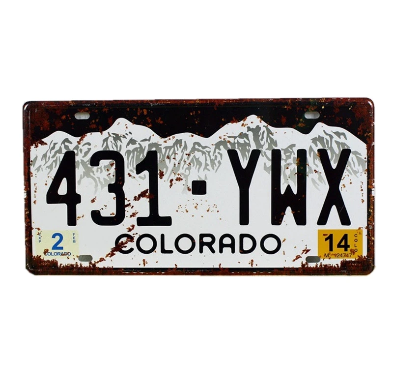 Colorado Florida винтажный номерной знак для гаражного автомобиля металлические