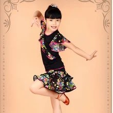 Child Latin dance clothing Tango Ballroom Dance Dresses Salsa Dance Dress cha cha costume