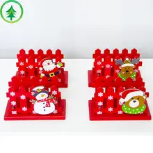 Декоративная коробка для визиток, рождественские деревянные декорации, рождественские подарки студентам, офисные принадлежности, 12*7,5 см, 1 шт