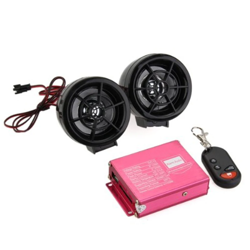 

Wireless Remote Sound System Motorcycle Car Audio Speakers FM Radio USB SD Speaker Alarm Systems Anti-theft Motorbike MP3 Audio
