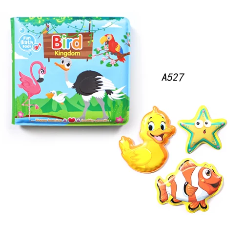 NEW Bathing Toys Squeeze-Sounding Dabbling Toy Bath Book with BB whistle Animal Toy For Baby Bathroom Early Educational Toys 12