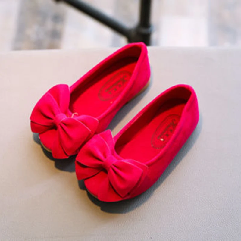 Модная детская танцевальная обувь принцессы; детская модельная обувь для девочек; Праздничная обувь на плоской подошве - Цвет: Красный