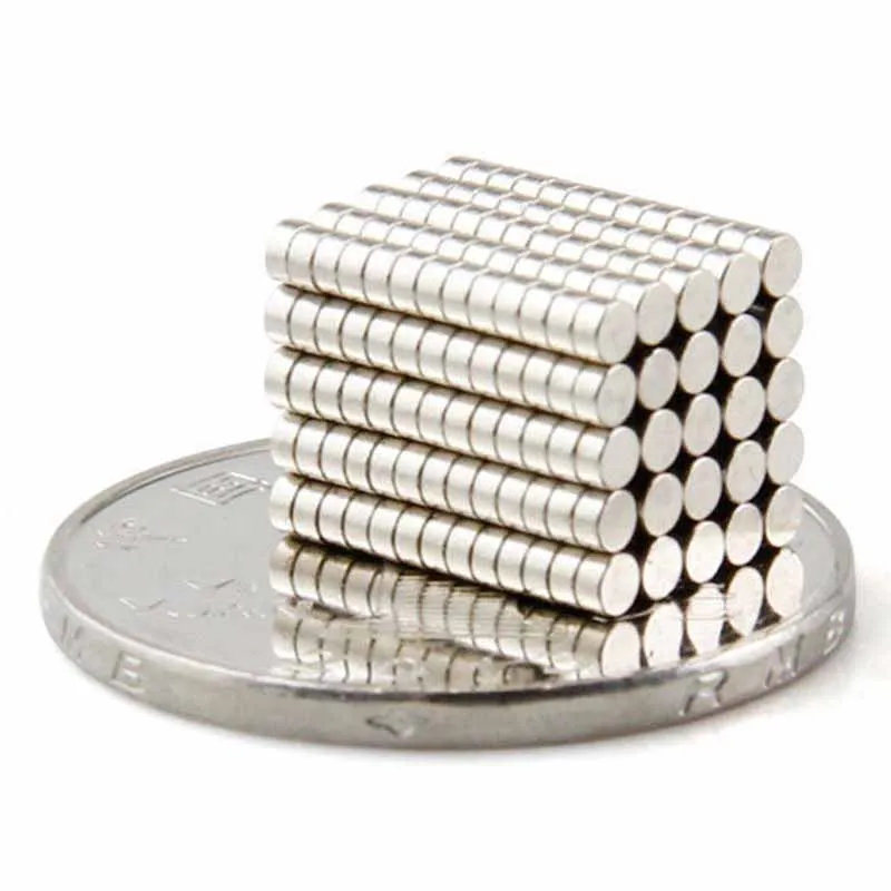 

100 pcs Neodymium N35 Magnets 2 x 1 mm Cylinder Round Disc Magnet Super Strong Magnetic Rare Earth Magnets for DIY Mayitr
