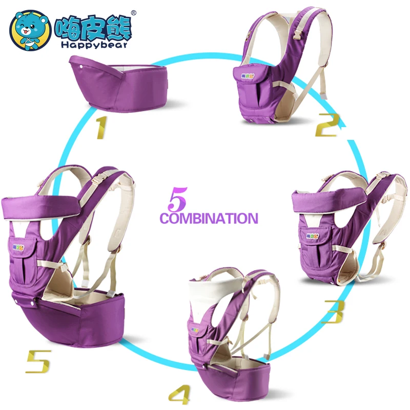 

HappyBear Breathable Multifunctional Kangaroos Backpack Infant Prevent O-type Leg Sling Carrier Hip Seat Baby Ergonomic Carrier