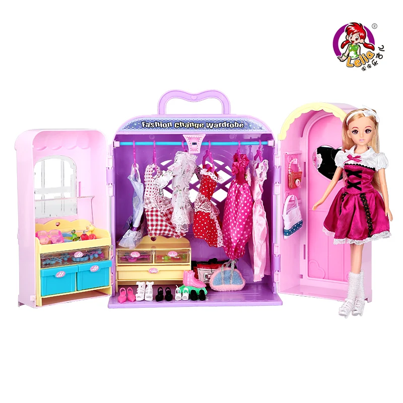 

Artificial Mini children dream wardrobe set baby wardrobe toys male girl Child Multifunction Educational Toys Birthday Gif