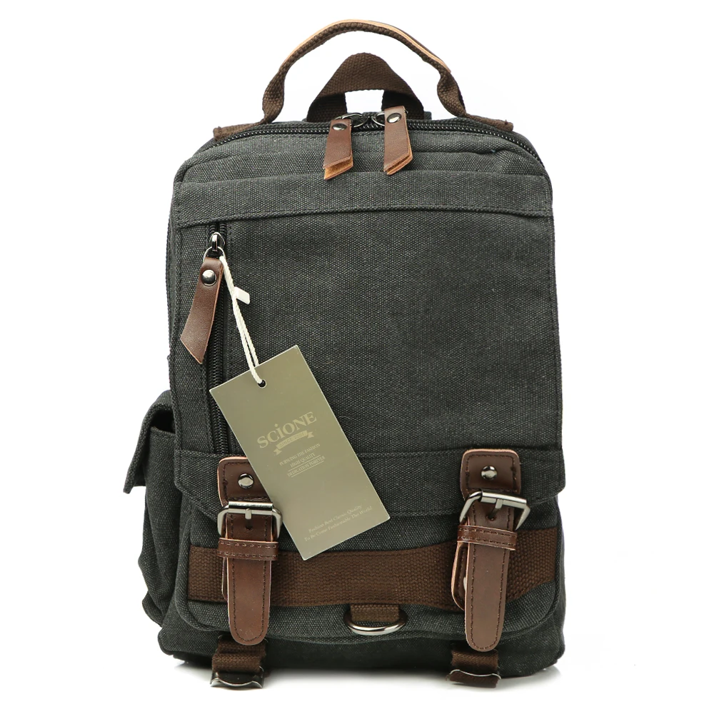 СКИОНЕ Небольшой холстинный школьный многофункциональный рюкзак для путешествия Для ноутбука