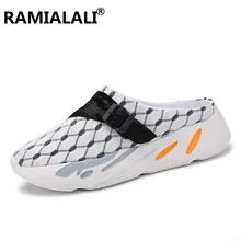 Мужские сандалии; Летняя обувь на платформе с открытым носком; коллекция года; модная мужская обувь ручной работы; дышащие мужские кроссовки на танкетке