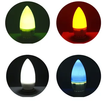 

Durable Colorful Light Bulb LED Bulb Candle Light 500lm 2835 E27/E14 Indoor Outdoor Bedroom Lighting Fixture Home Room Luminous