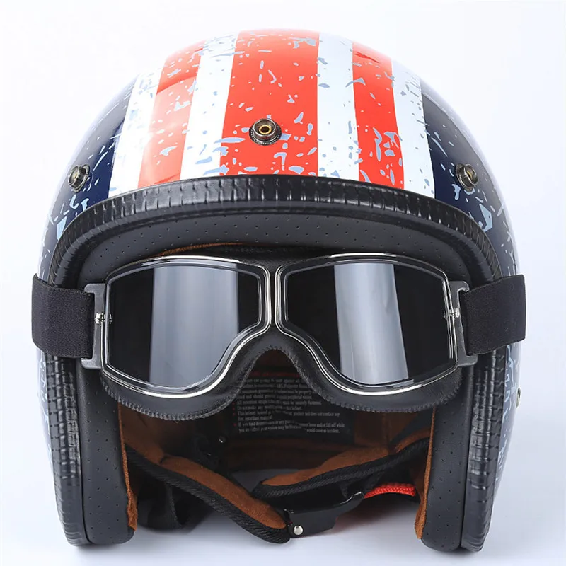

2017 new casco capacetes motorcycle helmet retro vintage motocross helmet 3/4 open face scooter helmets S~XXL